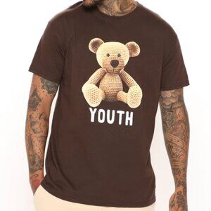 FASHION NOVA MEN 'Teddy Youth' Short Sleeve Tee, Size XL, NwoT